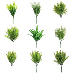 Planta Artificial <span class=keywords><strong>de</strong></span> Eucalipto, Hierba Plástica para Decoración <span class=keywords><strong>de</strong></span> Exteriores, Separación <span class=keywords><strong>de</strong></span> Ambientes, Arreglos Florales, Hojas Verdes <span class=keywords><strong>de</strong></span> Helecho - Product Image 2