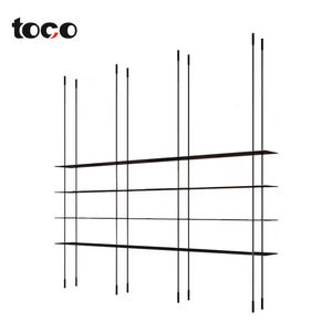 Estantería de tubo redondo de aleación de aluminio moderna personalizada, decoración para sala de estar, estantería Modular de diseño italiano - Product Image 1