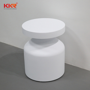 Minimalist White Mushroom Solid Surface <strong>Bathroom</strong> <strong>Stool</strong> Round Waterproof Shower <strong>Stool</strong> - Product Image 5