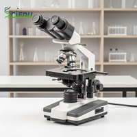 Microscopio Biológico SCIEDU C-200E, Binocular, Compuesto, Óptico, con Plataforma Mecánica, Enfoque de Ultra Precisión, Luz LED