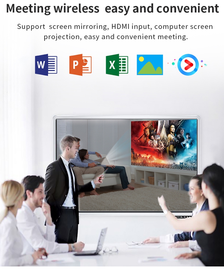 Best Portable HD Mini Projector 1280*720P Wireless DLP Short Throw Home Projector 4K with Integrated Speakers