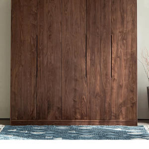 خزانة ملابس عصرية مخصصة بتصميم خشبي، قائمة بذاتها وقابلة للتعديل، أثاث غرف نوم للمنازل والفنادق، مصنوعة من خشب MDF المتين - Product Image 3