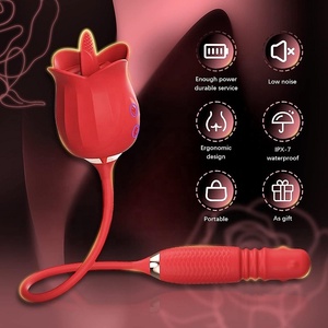 Rose-Toy USB Powered <span class=keywords><strong>Dildo</strong></span> Feminino Thruster Egg <span class=keywords><strong>Clitoris</strong></span> Otário Estimulador de Língua Lambendo Brinquedos Sexuais para Adultos - Product Image 4