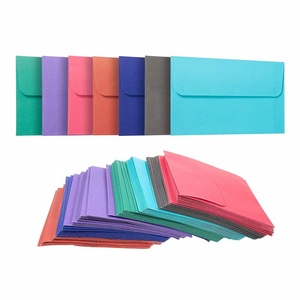 Custom Logo Hot Stamp UV Coating Promotion Card Packaging Black Soft Special Paper file Envelope - Product Image 1