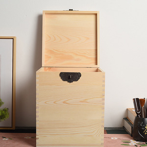 Wooden <b>Document</b> <b>Storage</b> <b>Box</b> Rectangle Standing Type Office Organizer Customizable Size Polishing Finish - Product Image 1