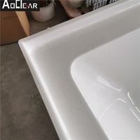 Baignoire en acrylique encastrée à trois côtés pour coin, petite, à prix compétitif