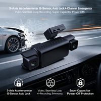 Cámara para Coche VIEVGUARB VS225 con Monitor de Estacionamiento, Grabación en Bucle, Visión Nocturna, Sensor G, Control por Aplicación, WiFi, GPS, 360, 5.8G, Multi-lente