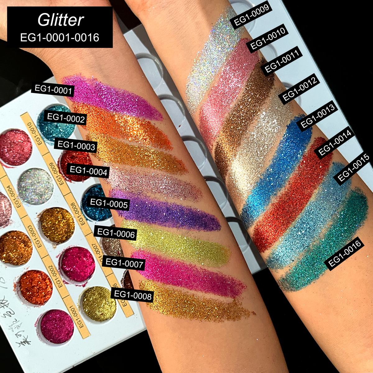 #16-liste de couleurs-palette de fard à paupières votre logo