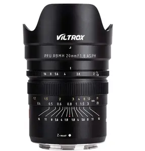 Viltrox lente de foco manual 20mm f1.8, moldura completa grande angular fixa/prime, lente de foco manual para nikon z mount, câmeras sem espelho, z7 z6
