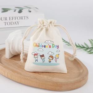 Bolsa de Lona con Cordón y Logotipo Impreso Personalizado, Bolsa de Regalo Ecológica, Bolsas de Tela Lisas para Personalizar - Product Image 3