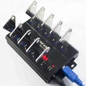 Kdata Hỗ Trợ 5Gbps Mtt Tùy Chỉnh Powered Chuyển Đổi Sạc Bc1.2 Trạm Sạc Sync Công Nghiệp 10 Cổng <span class=keywords><strong>USB</strong></span> <span class=keywords><strong>Hub</strong></span> 3.0 - Product Image 4