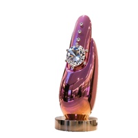 Décoration d'ongles sculptée en fibre de verre renforcée, surdimensionnée, faite à la main, étanche, pour vitrine de magasin en centre-ville