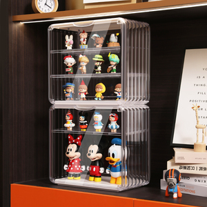 Chất Lượng Cao Rõ Ràng Acrylic Hiển Thị Hộp Chống Bụi Và Máy Tính Để Bàn Sẵn Sàng Cho Đồ Chơi Con Số Lưu Trữ <span class=keywords><strong>Mini</strong></span> Đồ Chơi Phòng Khách Lưu Trữ Thùng - Product Image 5