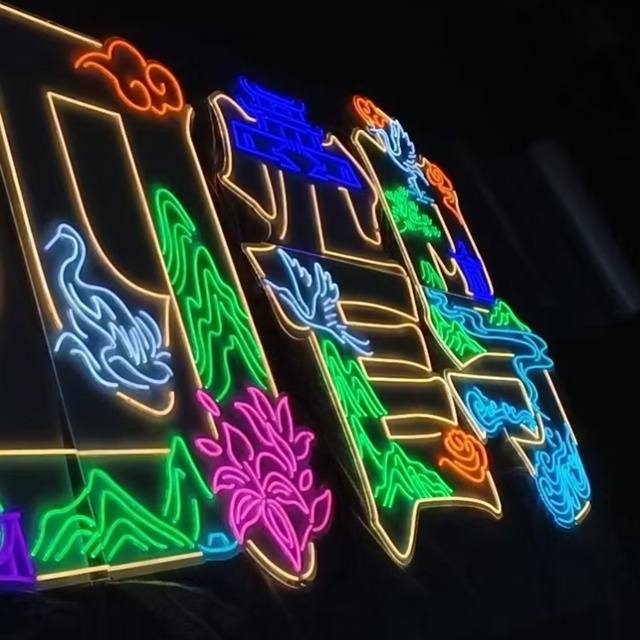 Wholesale Customized LED Neon Letters Stand-mounted Acrylic Electronic Signs Advertising Decoration IP65 Waterproof Remote