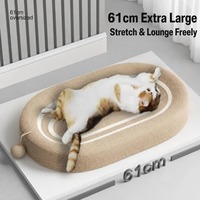 Griffoir pour chat en sisal moderne et luxueux avec balle, écologique, durable et résistant à l'usure, pour une utilisation en intérieur, pour que les chats jouent et se reposez