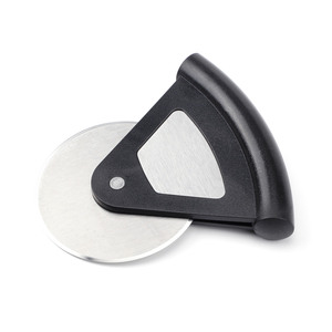 Coupe-pizza triangulaire en acier inoxydable, rouleau noir antidérapant pour la cuisson, outils de cuisine HX 137P35 - Product Image 2