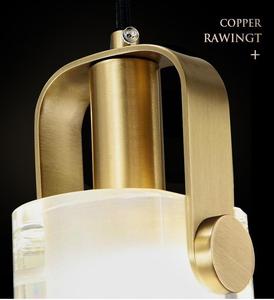 PM hiện đại Mặt dây đồng ánh sáng phòng ăn quầy bar phòng khách quán cà phê phòng ngủ đầu giường sang trọng Đèn Chùm Pha Lê - Product Image 3