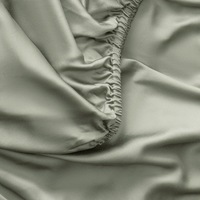 Ensemble de drap plat pour hôtel ensemble de literie ensemble de drap-housse en bambou ensemble de drap-housse et taie d'oreiller uni