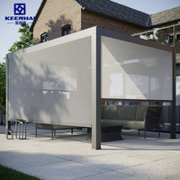 Système pergola en aluminium Mirador Bioclimatique Arche à persiennes motorisées pour salle extérieure Amélioration de l'espace Tonnelles à cadre métallique