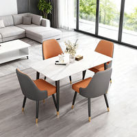 Ensemble de table à manger de luxe moderne au style intemporel pour les espaces de repas intérieurs, maison, hôtel, villa, appartement