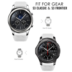 22mm spor dimi silikon saat kayışı Samsung Galaxy İzle 3 dişli S3 45mm 46mm için <span class=keywords><strong>HUAWE</strong></span> Garmin Xiaomi akıllı saat kayış - Product Image 5