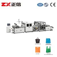 Sac plat non tissé de ZXL-D700 faisant la machine avec la poignée en ligne attachant 4 in-1