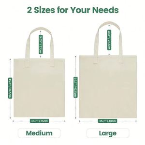 Sacs fourre-tout en toile personnalisés en gros, sacs à main vierges avec logo personnalisé, grande capacité pour les courses - Product Image 4