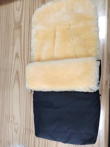Sac de couchage universel pour poussette |   Couverture de bébé en cuir d'agneau véritable doublée pour l'hiver, imperméable et coupe-vent pour les voyages en plein air - Product Image 3
