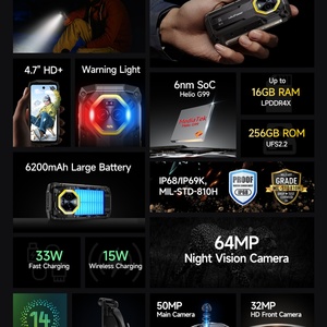 Teléfono Inteligente Resistente 4G con Android 14, Cámara de Visión Nocturna, 8+256 GB, 6200 mAh, Luz LED G99, Pantalla Pequeña de 4.7 Pulgadas, Ulefone Armor Mini 20 - Product Image 5