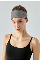 Diadema Deportiva Unisex para Adultos, Ancha y Elástica, Mezcla de Nailon/Spandex (90/10), Secado Rápido, Duradera, Color Sólido, para Correr y Yoga en Verano