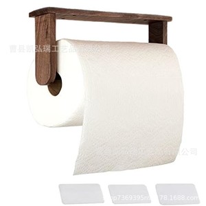 Wooden tissue holder, multi-functional water cup storage rack, <b>kitchen</b> cabinet under-cabinet hanging storage rack, toilet <b>paper</b> - Product Image 5