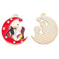 30 Styles Émail Charme Dessin Animé Animal Boucles D'oreilles Pendentif DIY Porte-clés Collier Bijoux Pendentif Collier Halloween Pâques Cadeau W326