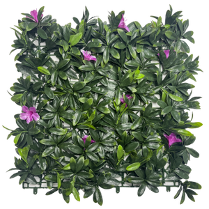 Js nhà máy Panel tường <span class=keywords><strong>Heather</strong></span> lá với hoa chống UV cỏ nhân tạo tường trang trí cho vườn và trong nhà - Product Image 1