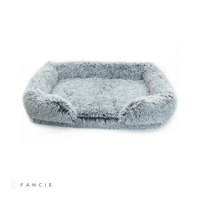 Coussin carré en peluche douce pour animaux de compagnie avec housse lavable, utilisable toute l'année pour chiens et chats, cinq tailles