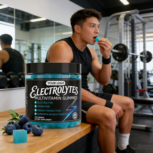 Gummies multivitaminées électrolytes OEM, 120 unités, pour l'hydratation, l'énergie et le soutien musculaire, complément alimentaire en vitamines et minéraux - Product Image 6