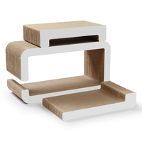 Lit-griffoir transformable innovant pour chat, directement de l'usine, en carton emboîtable, gain de place, pour la détente des chats