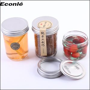 Bocaux en verre Mason de cuisine de haute qualité avec motifs d'<span class=keywords><strong>étiquettes</strong></span> personnalisables et couvercles à vis argentés, 100ml-650ml, pour milkshakes et confitures - Product Image 6