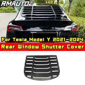 Car Side Rear <b>Window</b> Louver Shutter <b>Cover</b> Sport Style For Tesla Model Y 2021-2024 Body Kit Car Accessories - Product Image 2