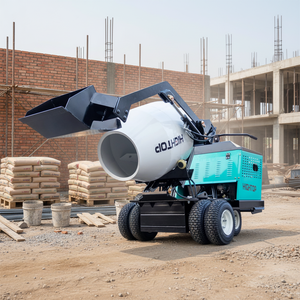 Mini-dumper chenillé haute performance 13,5 CV avec malaxeur à béton, capacité de charge 750 kg, moteur intégré pour équipement agricole - Product Image 1