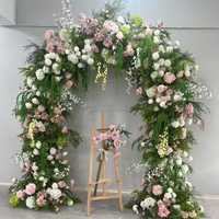 Arche de fleurs artificielles en soie faite à la main, style européen personnalisé S989, bleu royal, pour mariage, fête, décoration de rentrée scolaire