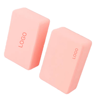 Bloc de yoga en EVA rose haute densité, coussin de soutien stable pour le yoga et l'entraînement physique