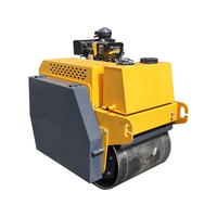 Compacteur hydraulique à double roue en acier, poussé à la main, 20 kN de force de compression, idéal pour la construction de trottoirs – Vente directe usine