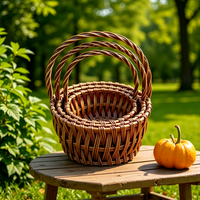 Panier en saule tressé à la main, directement de l'usine, panier décoratif pour fleurs, panier de rangement pour fruits et légumes pour la maison
