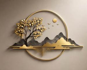 Metal <b>Wall</b> Art Decor for Living Room Dining Room Bedroom and Apartment Interior <b>Design</b> - Product Image 2