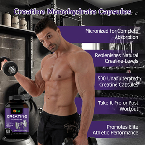 อาหารเสริมครีเอทีนประสิทธิภาพสูงพร้อมวิตามินซี ช่วยเพิ่มประสิทธิภาพการกีฬา แคปซูลครีเอทีนโมโนไฮเดรต 5000 มก. - Product Image 3