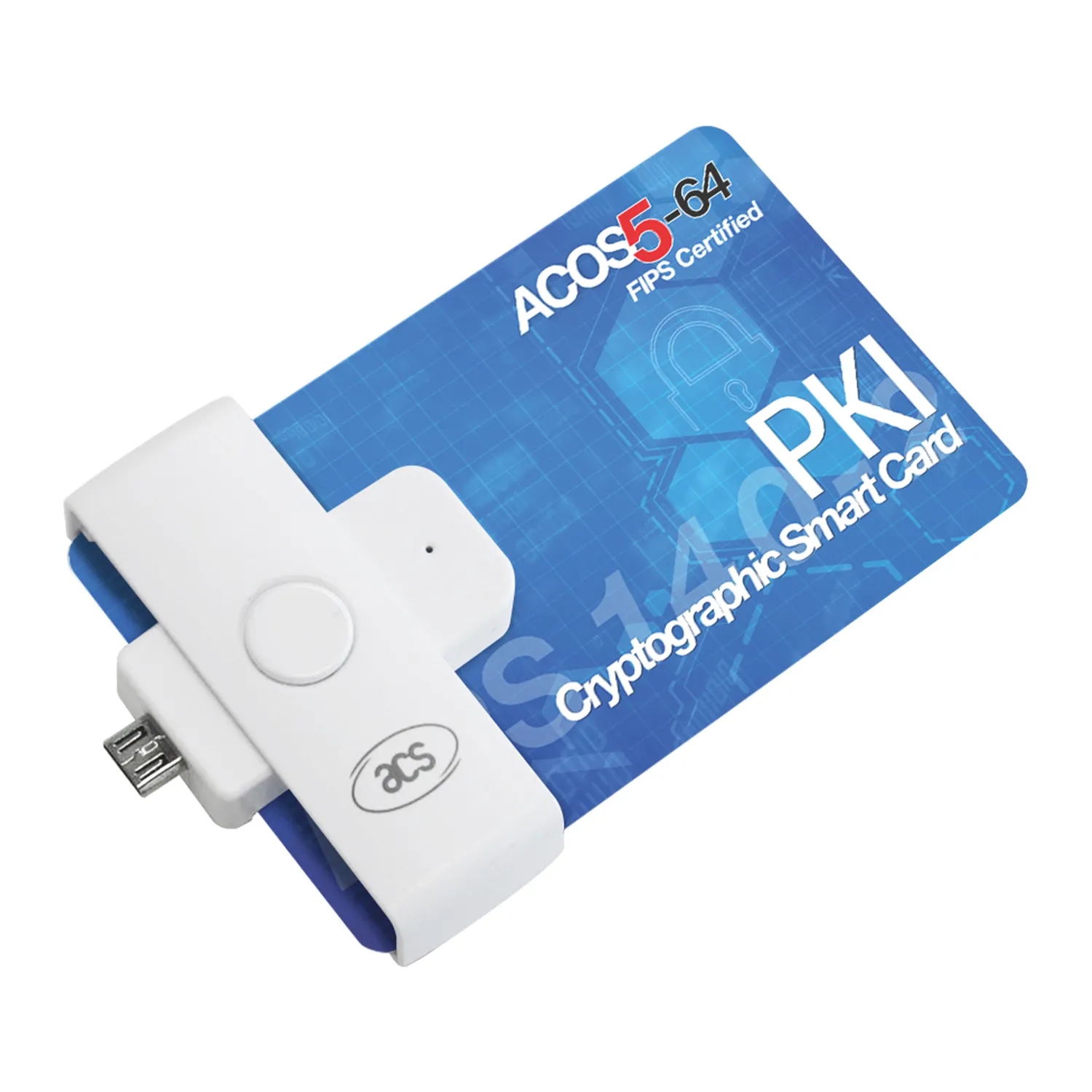 Lecteurs de cartes mobiles micro USB de paiement par carte de visite blanche pour ACR39U-ND Windows et Android