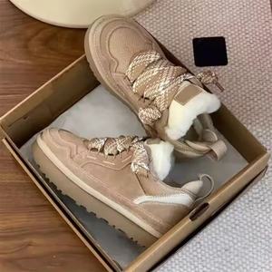 Nouvelles bottes de neige d'hiver respirantes et chaudes pour hommes et femmes, de marques de haute qualité, avec fourrure épaisse, design monobloc, rehaussantes - Product Image 6