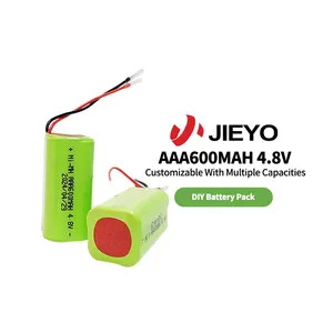 Jy Nimh Aaa 600Mah 4.8V Oplaadbare Batterij Pack Grootte Aaa Ni-Mh Voor Uitgangsteken Noodlicht Batterijen