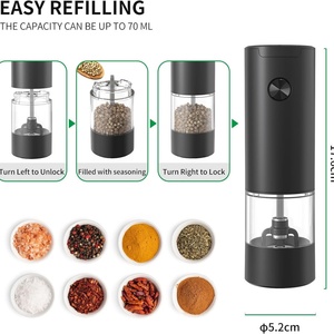 Battery Seasoning <b>Grinder</b> Automatic Portable <b>Pepper</b> <b>Grinder</b> Circle Joy Electric Salt And <b>Pepper</b> <b>Grinder</b> - Product Image 2