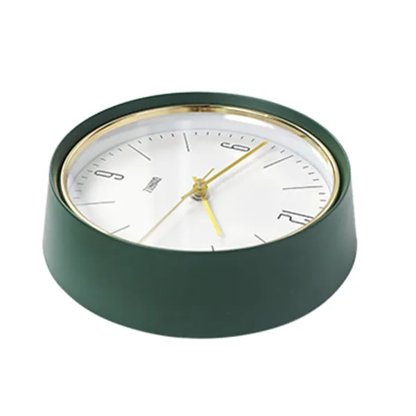 นาฬิกาแขวนผนังเหล็กขนาดเล็ก8นิ้ว,นาฬิกาขนาดเล็กแฟชั่นสไตล์ประเทศสีเขียวหรูหราปรับแต่งโลโก้ได้